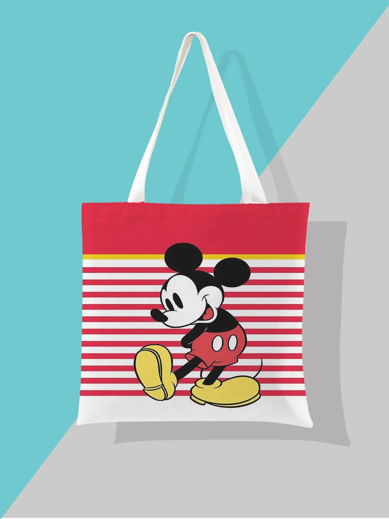 2022 Newest Women&#39;s Bag Disney Mickey Mouse Shoulder Bags Cartoon Printing Minnie Kawaii High Capacity Handbag Shopper Bag Gifts