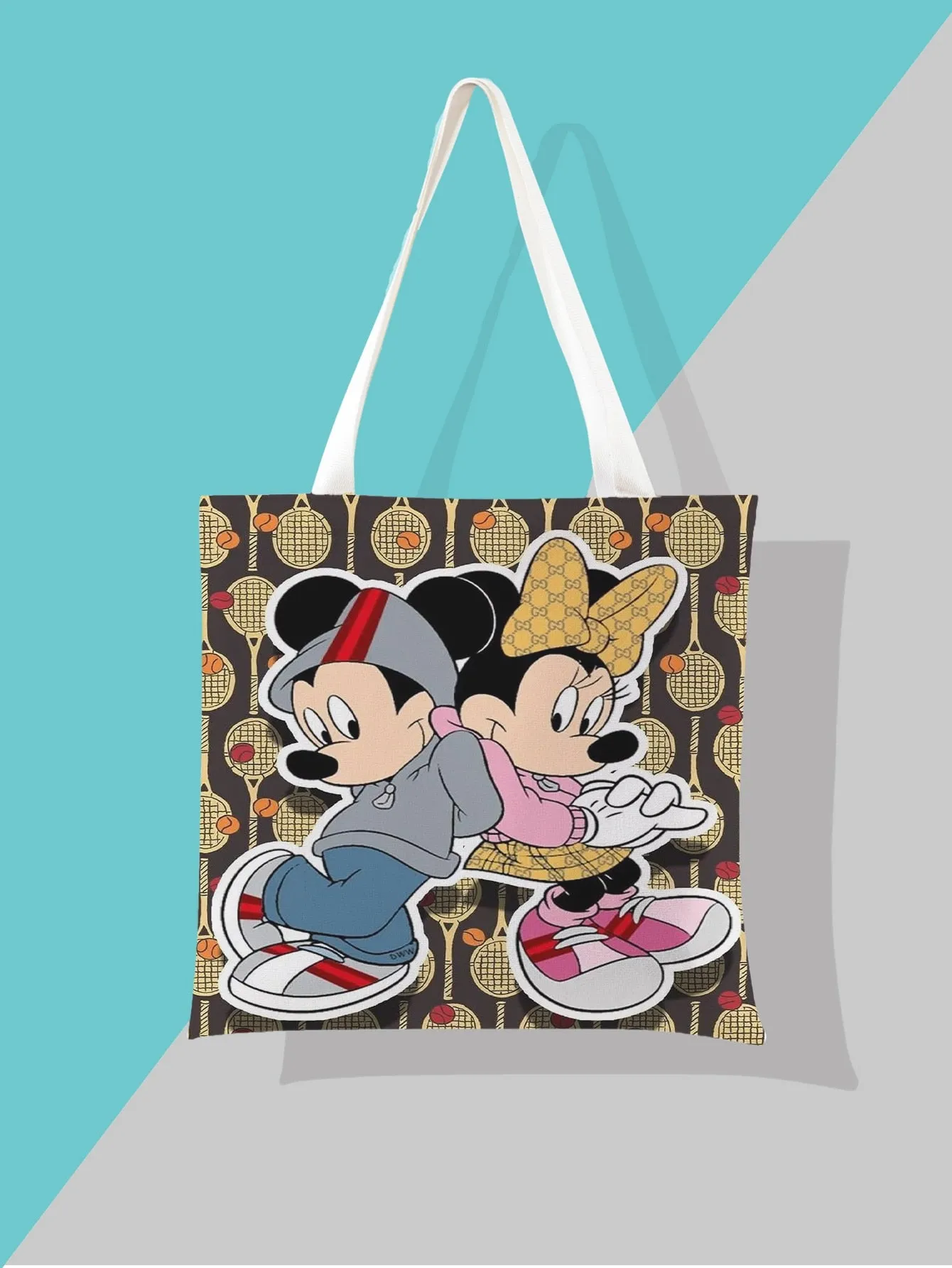 2022 Newest Women&#39;s Bag Disney Mickey Mouse Shoulder Bags Cartoon Printing Minnie Kawaii High Capacity Handbag Shopper Bag Gifts