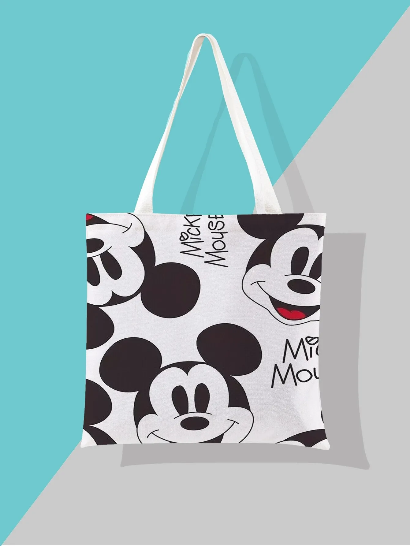 2022 Newest Women&#39;s Bag Disney Mickey Mouse Shoulder Bags Cartoon Printing Minnie Kawaii High Capacity Handbag Shopper Bag Gifts