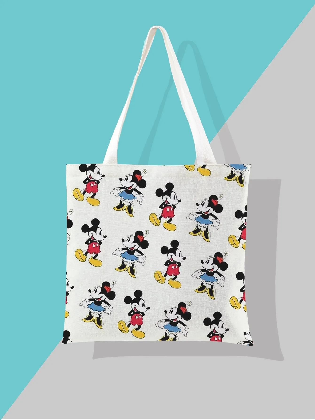 2022 Newest Women&#39;s Bag Disney Mickey Mouse Shoulder Bags Cartoon Printing Minnie Kawaii High Capacity Handbag Shopper Bag Gifts