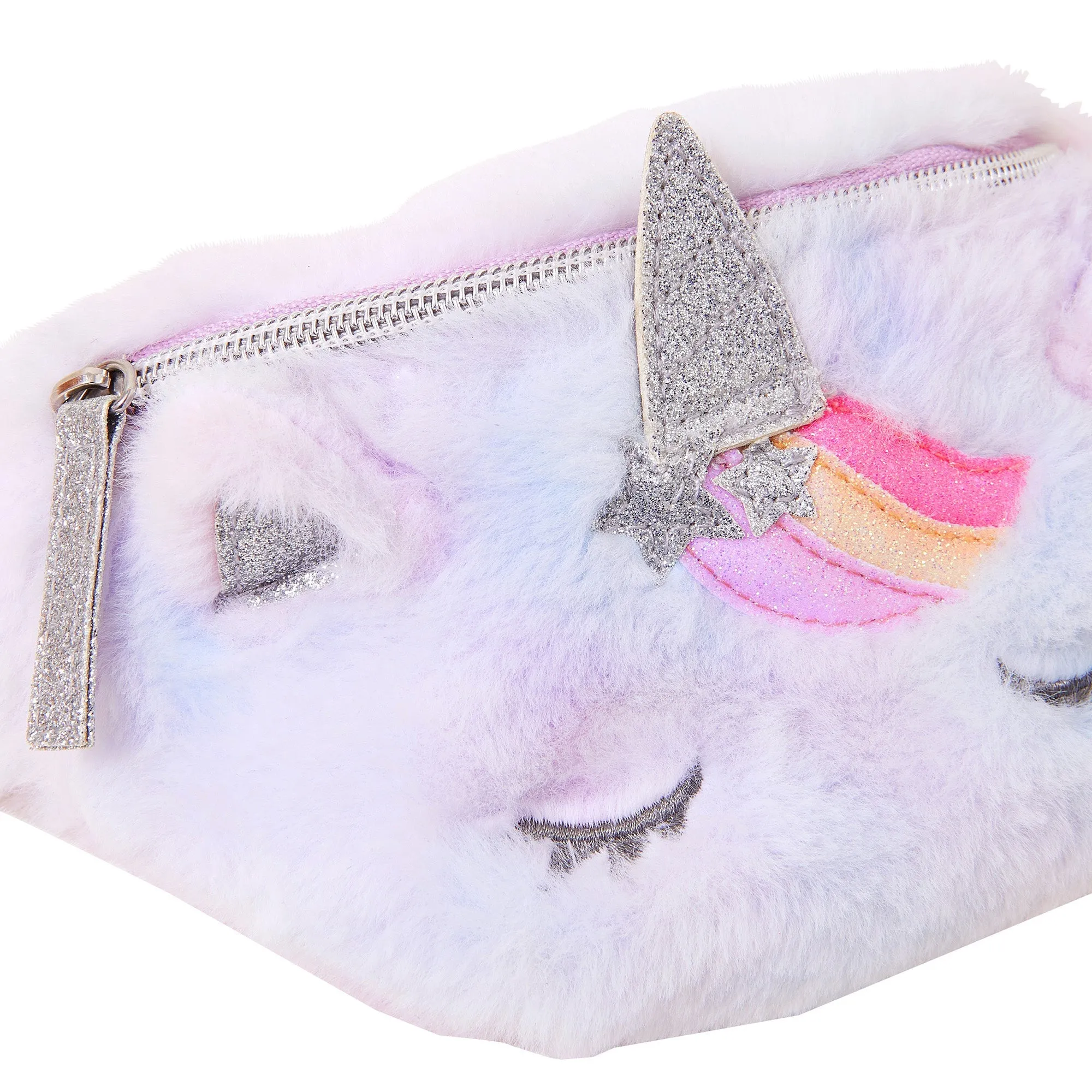 Accessorize London Girl's Fluffy Unicorn Belt Bag