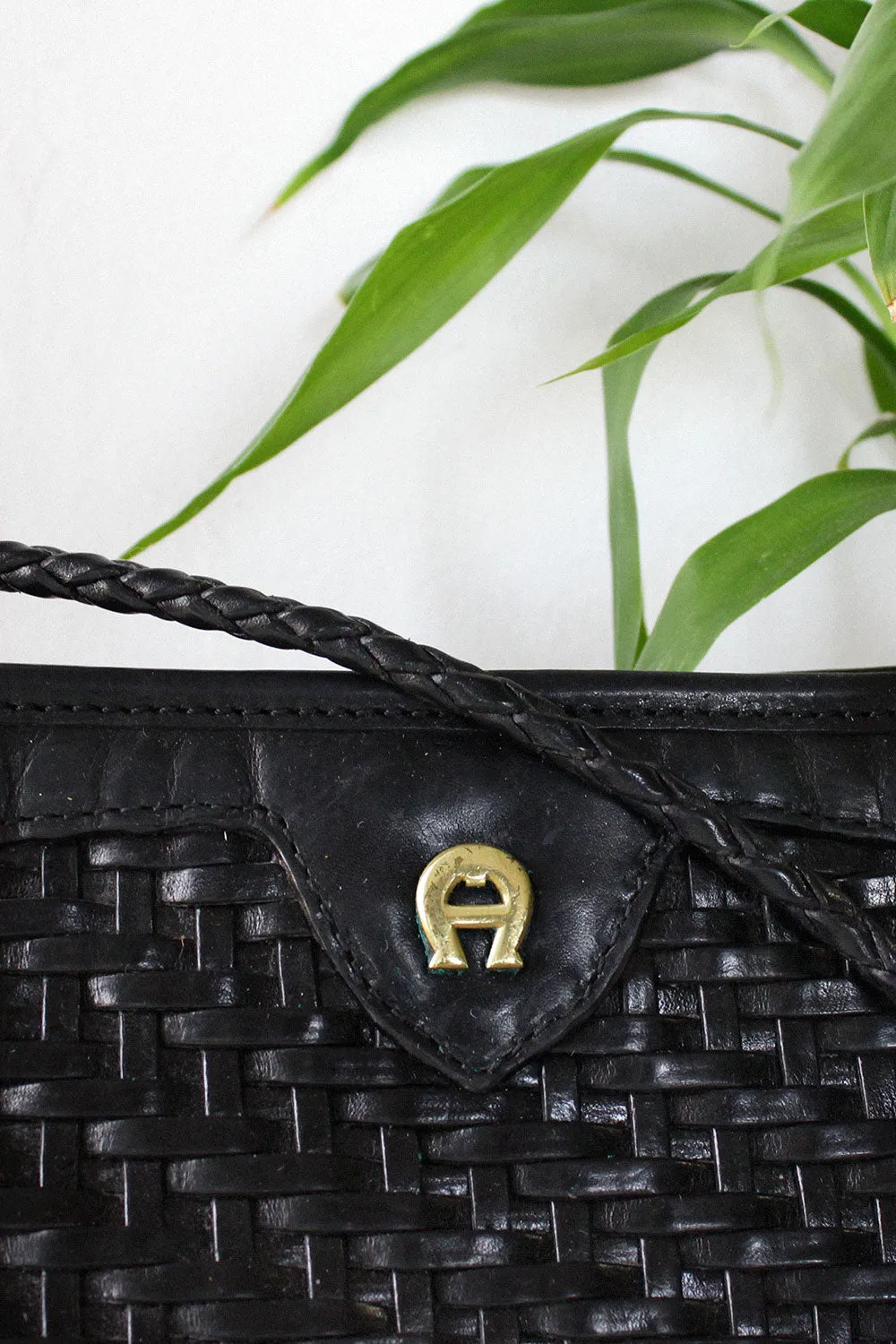 Aigner Woven Crossbody Bag