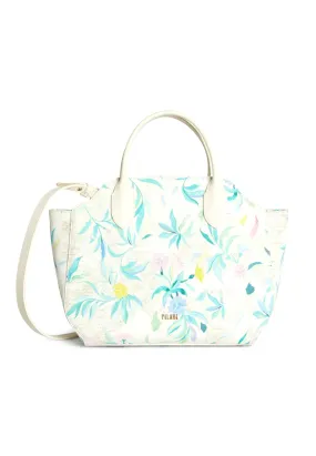 ALVIERO MARTINI 1° CLASSE Hand Bag Borsa Fiori White GU53-9794