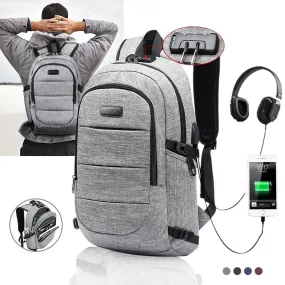 Anti theft Waterproof USB Charging  Backpack