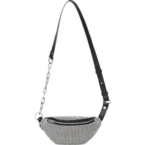 Attica Mini Rhinestone Fanny Pack, White