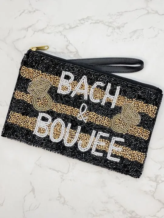 'Bach & Boujee' Beaded Zip Wristlet