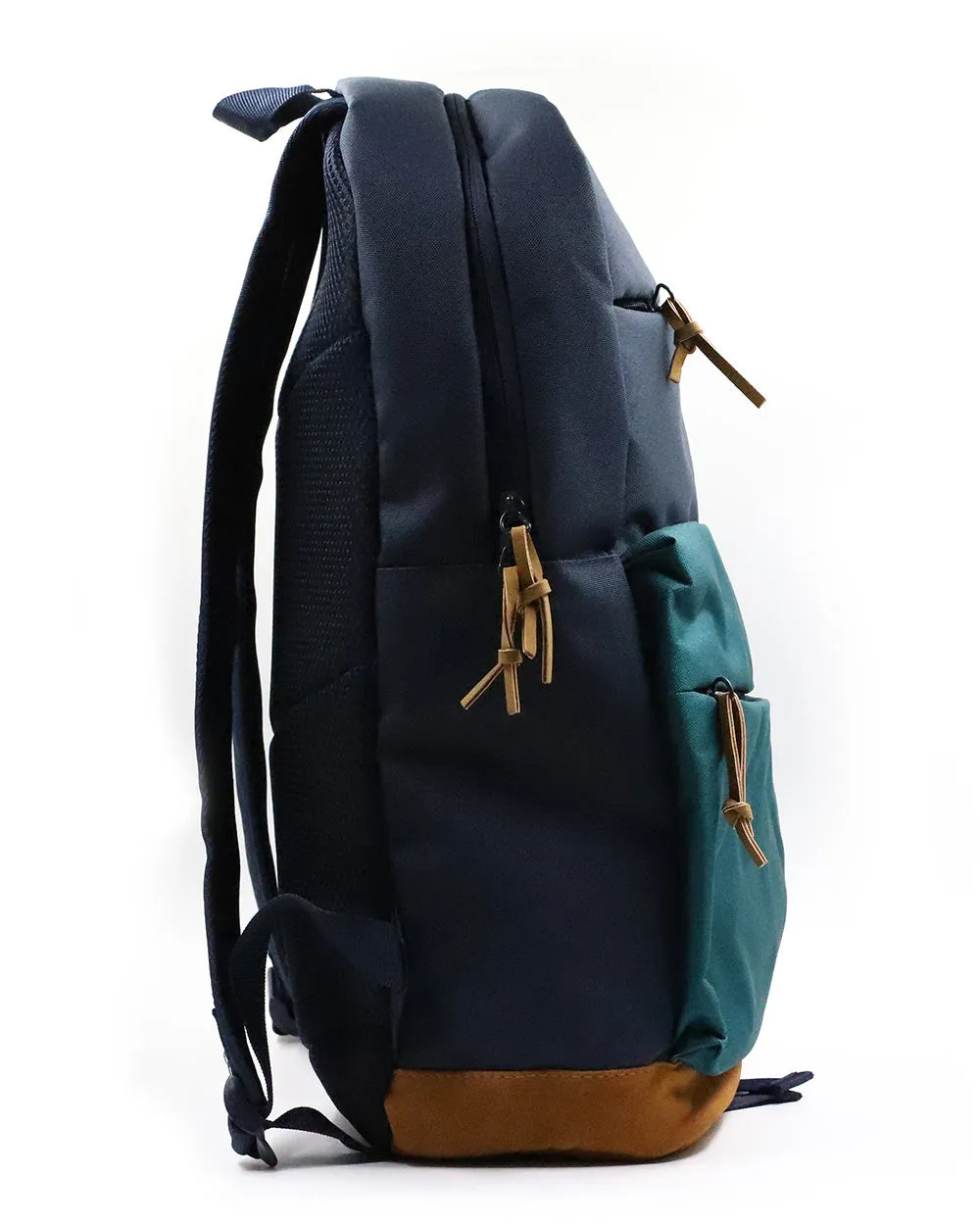 Backpack - 3 Pocket Navy Blue, Teal, Brown Thc