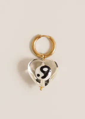 Balance Heart Hoop Earring