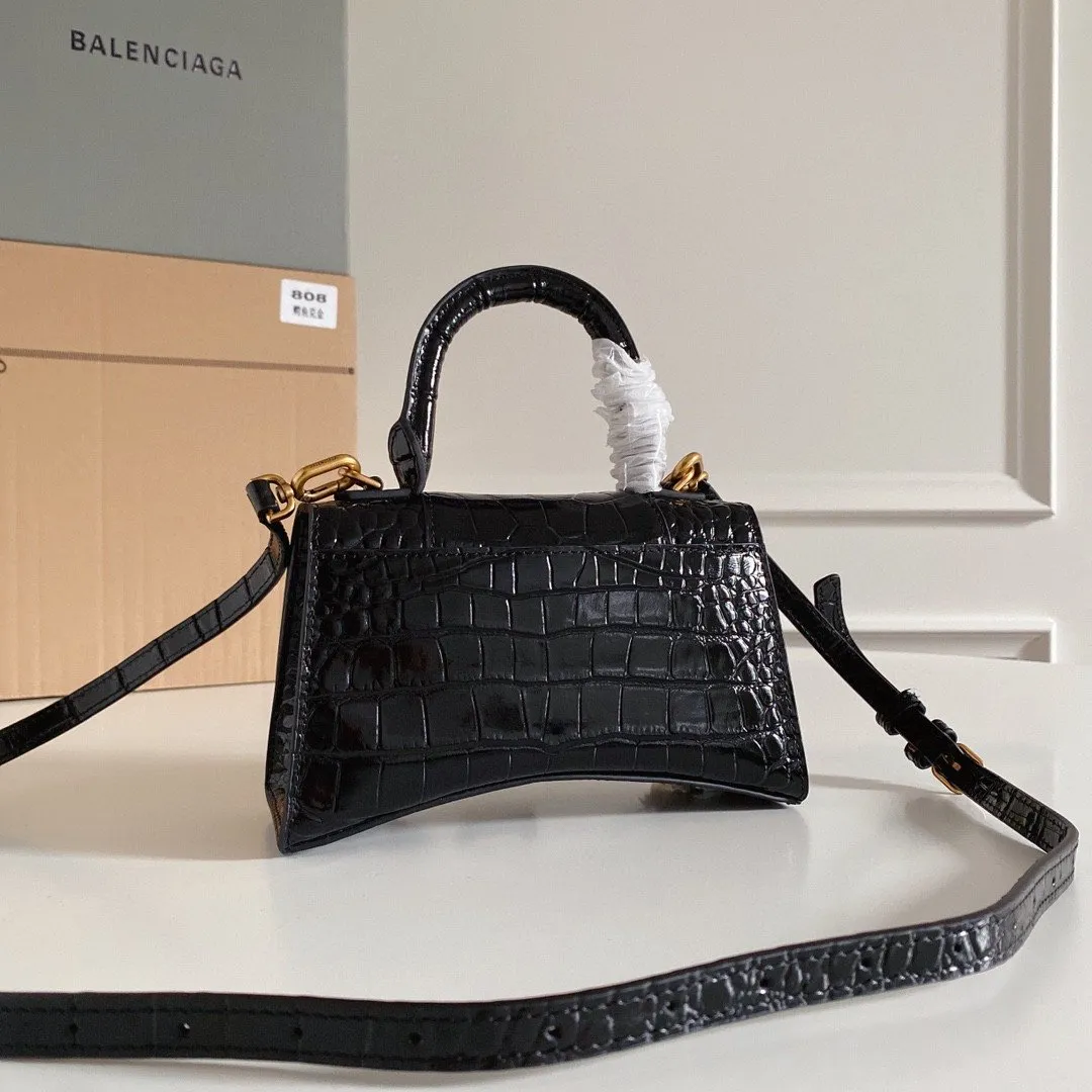 Balenciaga Hourglass XS Handbag In Black, For Women, Women’s Bags 7.4in/19cm