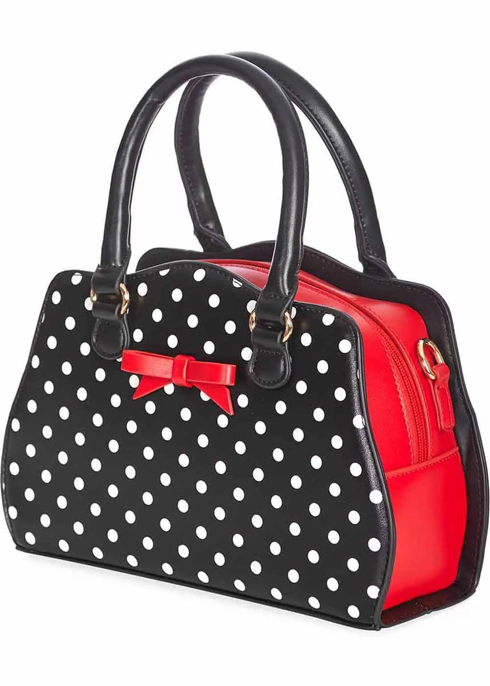 Banned Poppy Polka 50's Bag Black