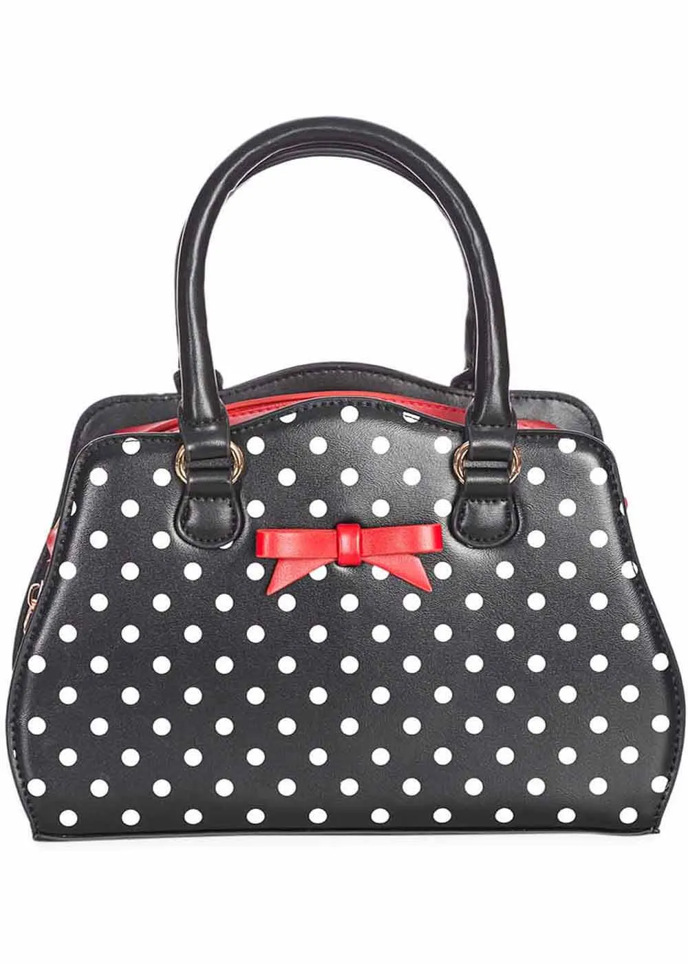 Banned Poppy Polka 50's Bag Black