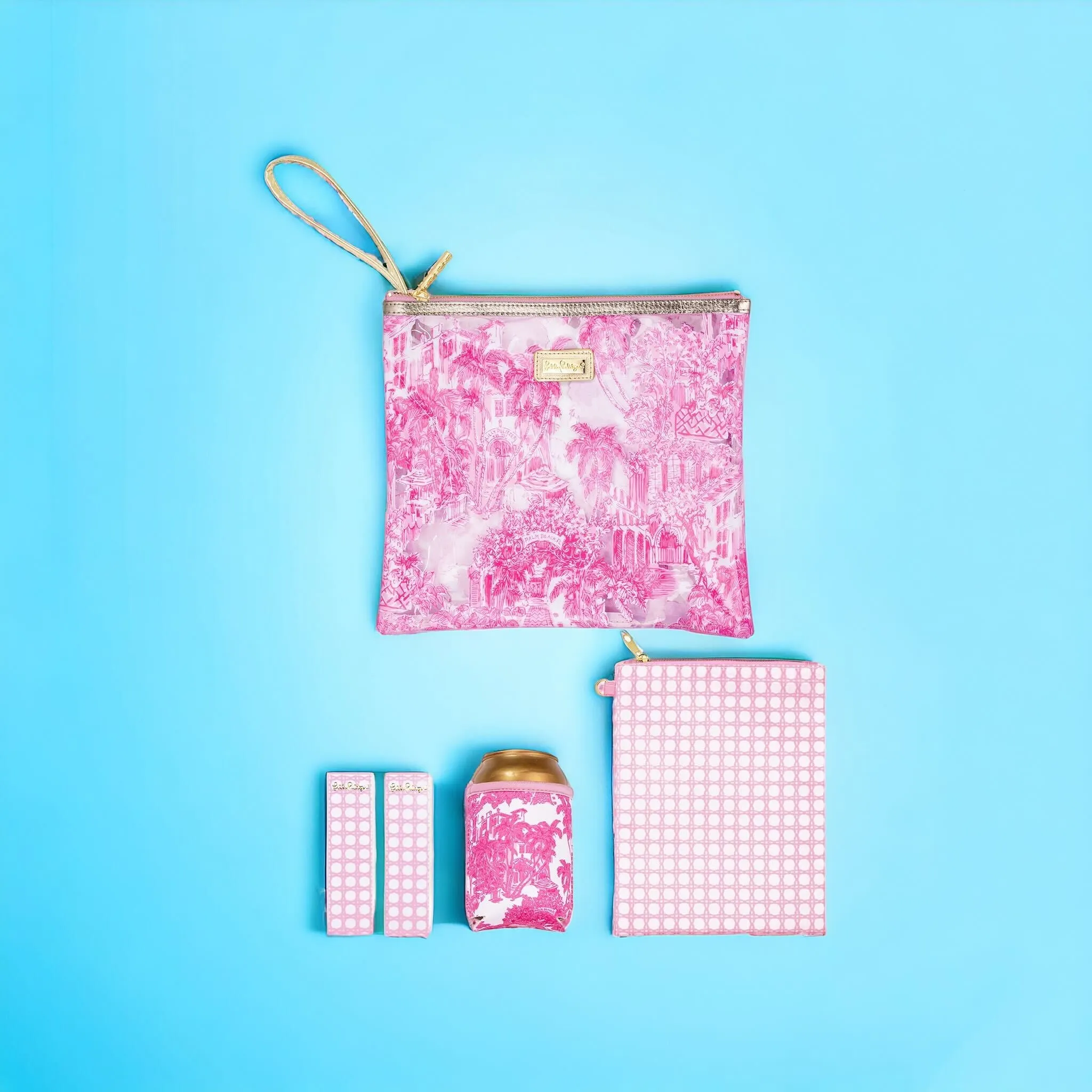 Beach Day Pouch by Lilly Pulitzer - Palm Beach Toile