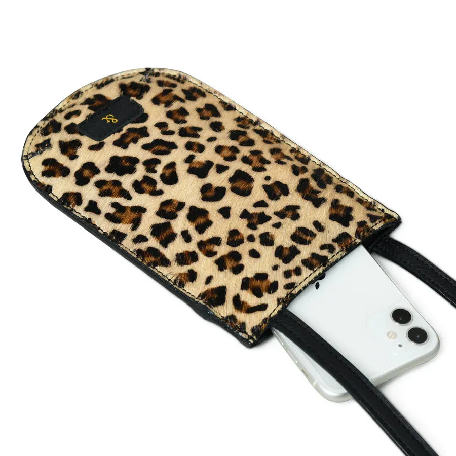 Bell & Fox Kala Mobile Phone Crossbody Bag-Leopard Pony