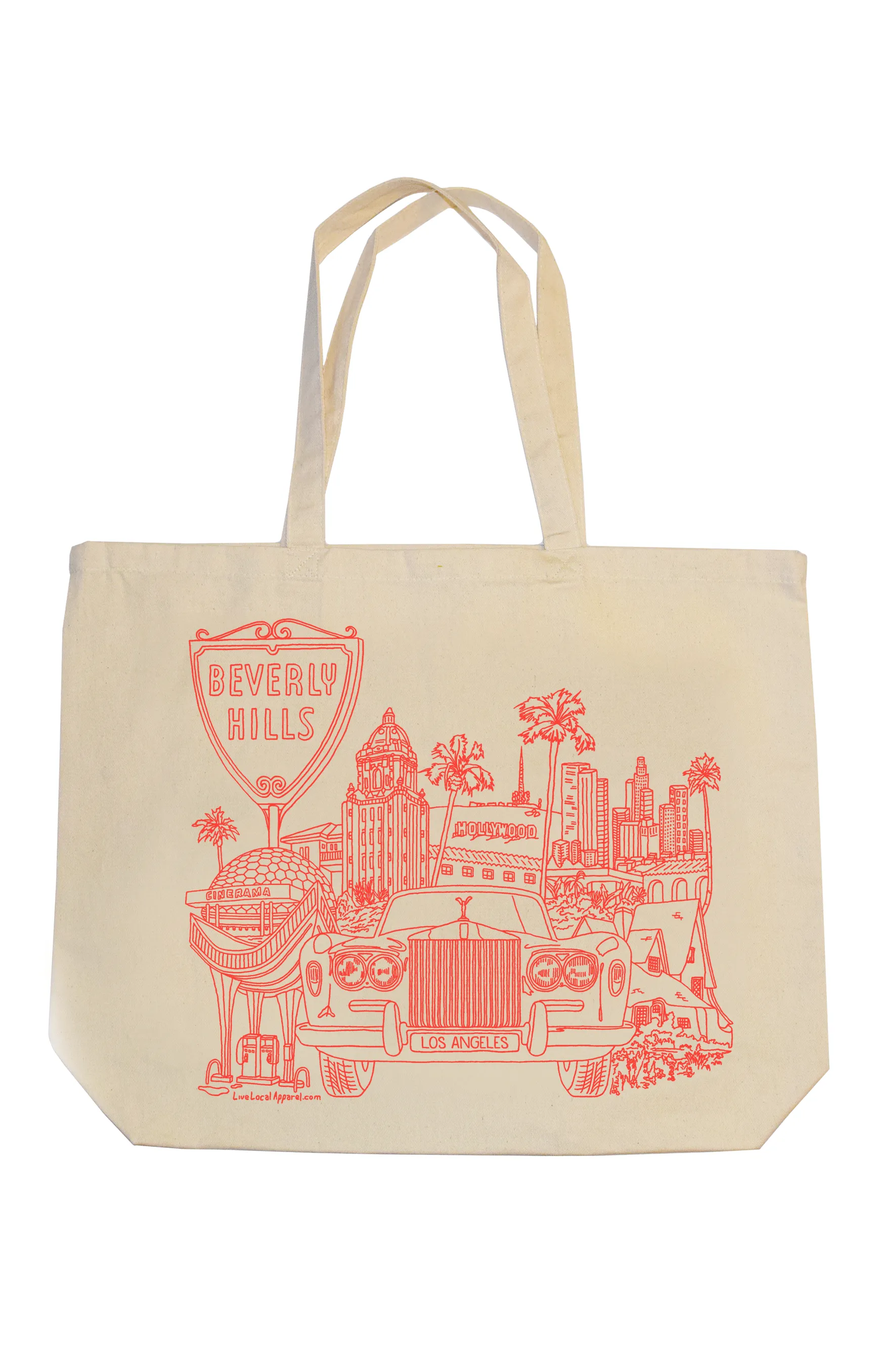 Beverly Hills Rolls Royce Jumbo Tote Bag