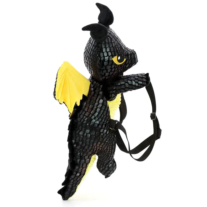 Black Dragon Plush Mini Backpack