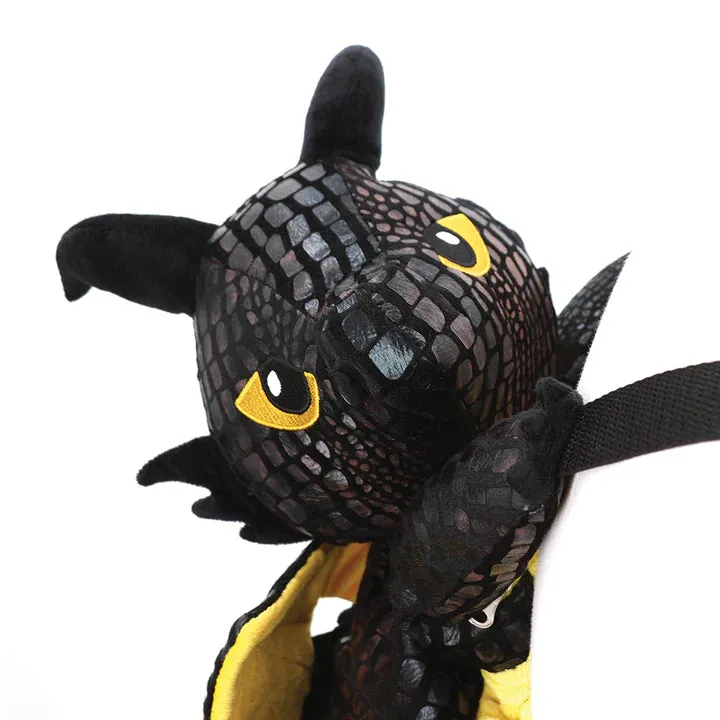 Black Dragon Plush Mini Backpack