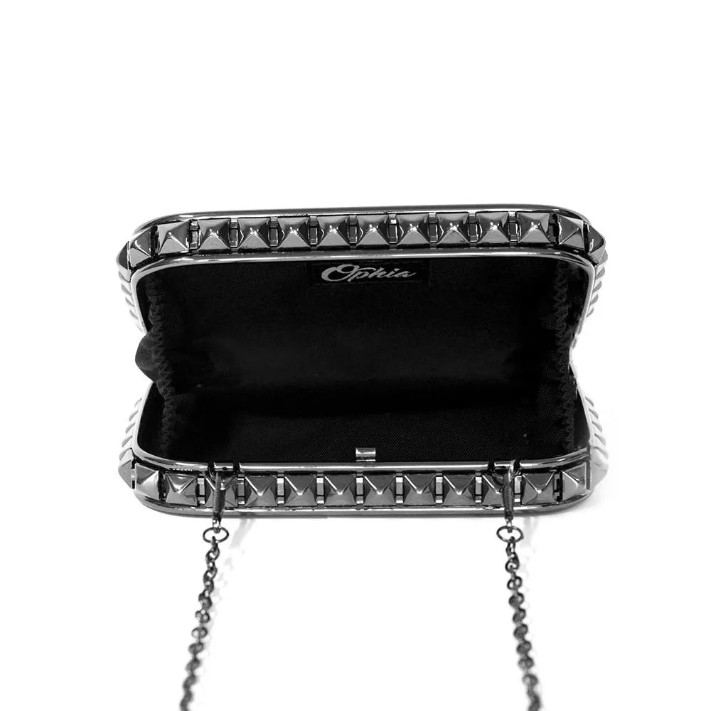 Black Studded Clutch