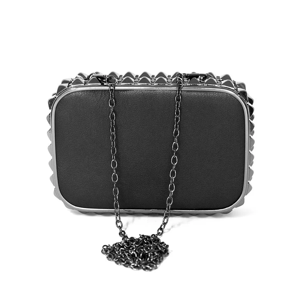 Black Studded Clutch