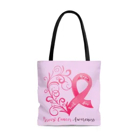 Breast Cancer Awareness Large "Lilac" Tote Bag (Dual-Sided Design)