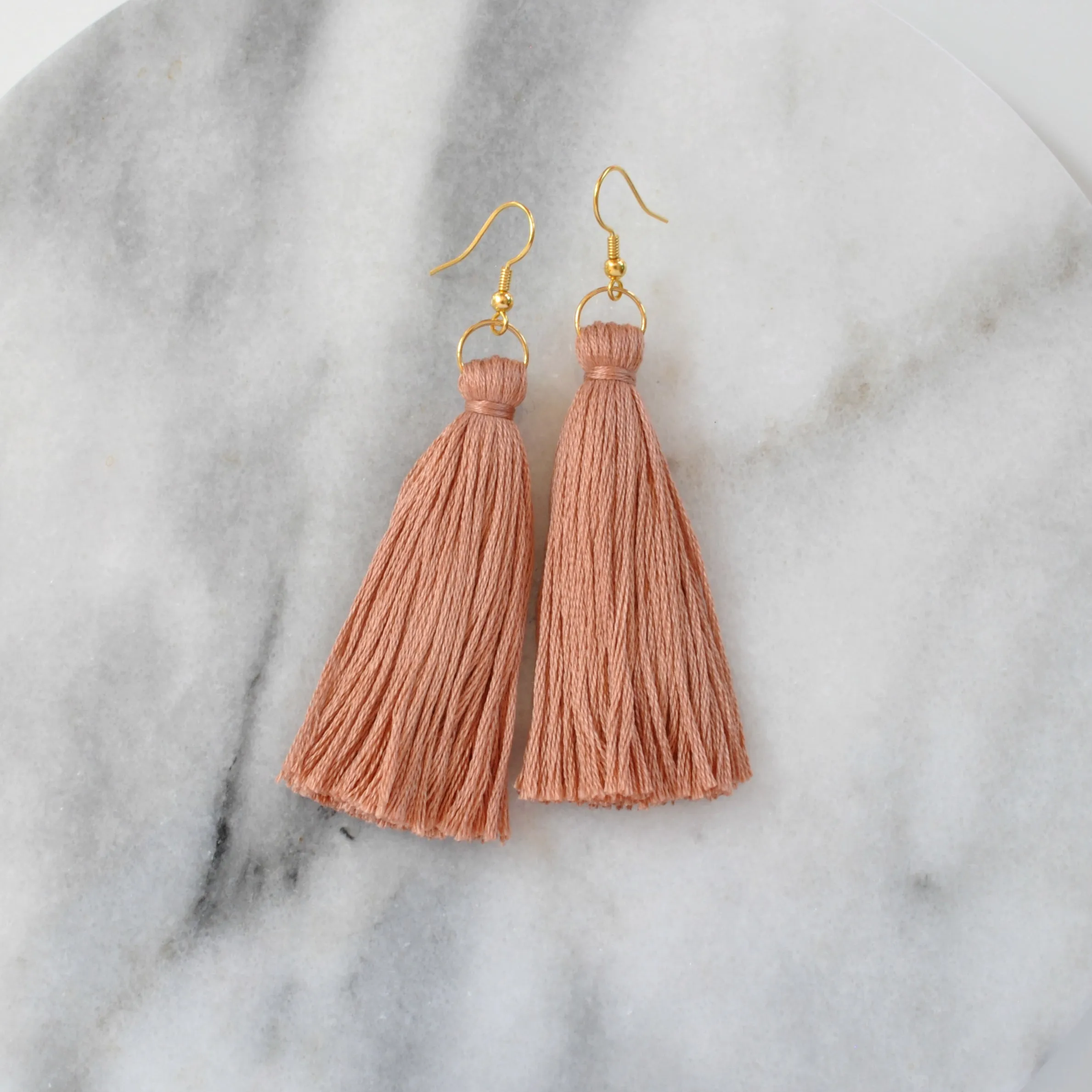 Camel Tassel Earrings - CLEARANCE