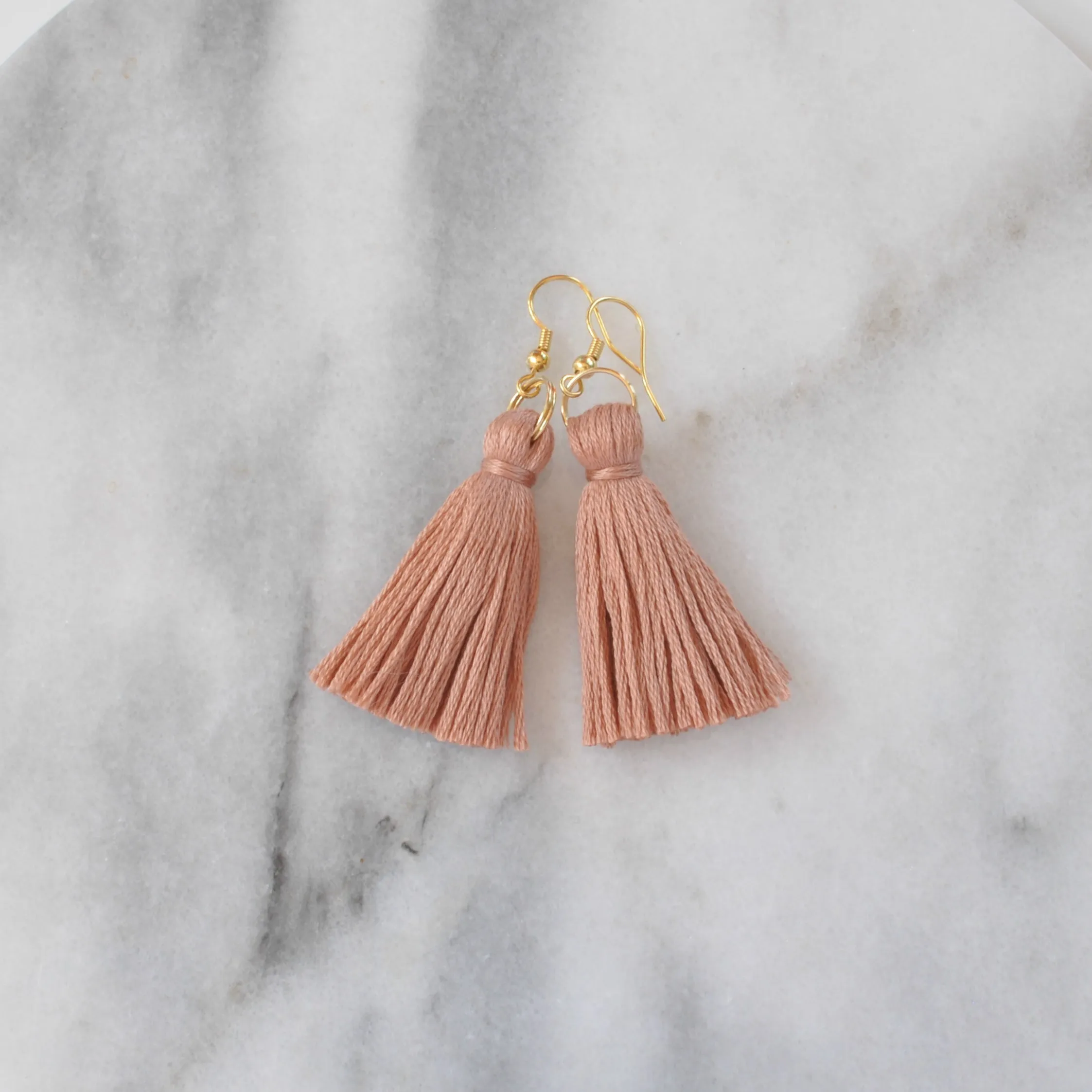 Camel Tassel Earrings - CLEARANCE