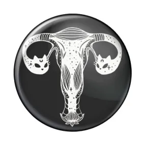 Cat Head Uterus, 1-Inch Pin Button