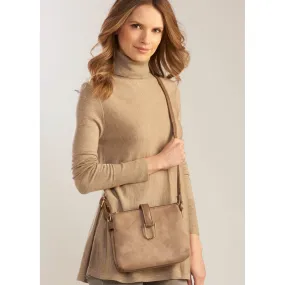 Charlie Paige Evelyn Ultrasuede Crossbody - Taupe