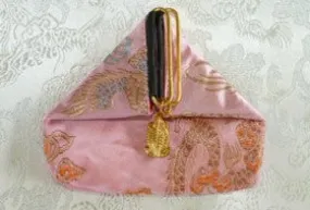 Chinese Silk Frog Pouch-Pink