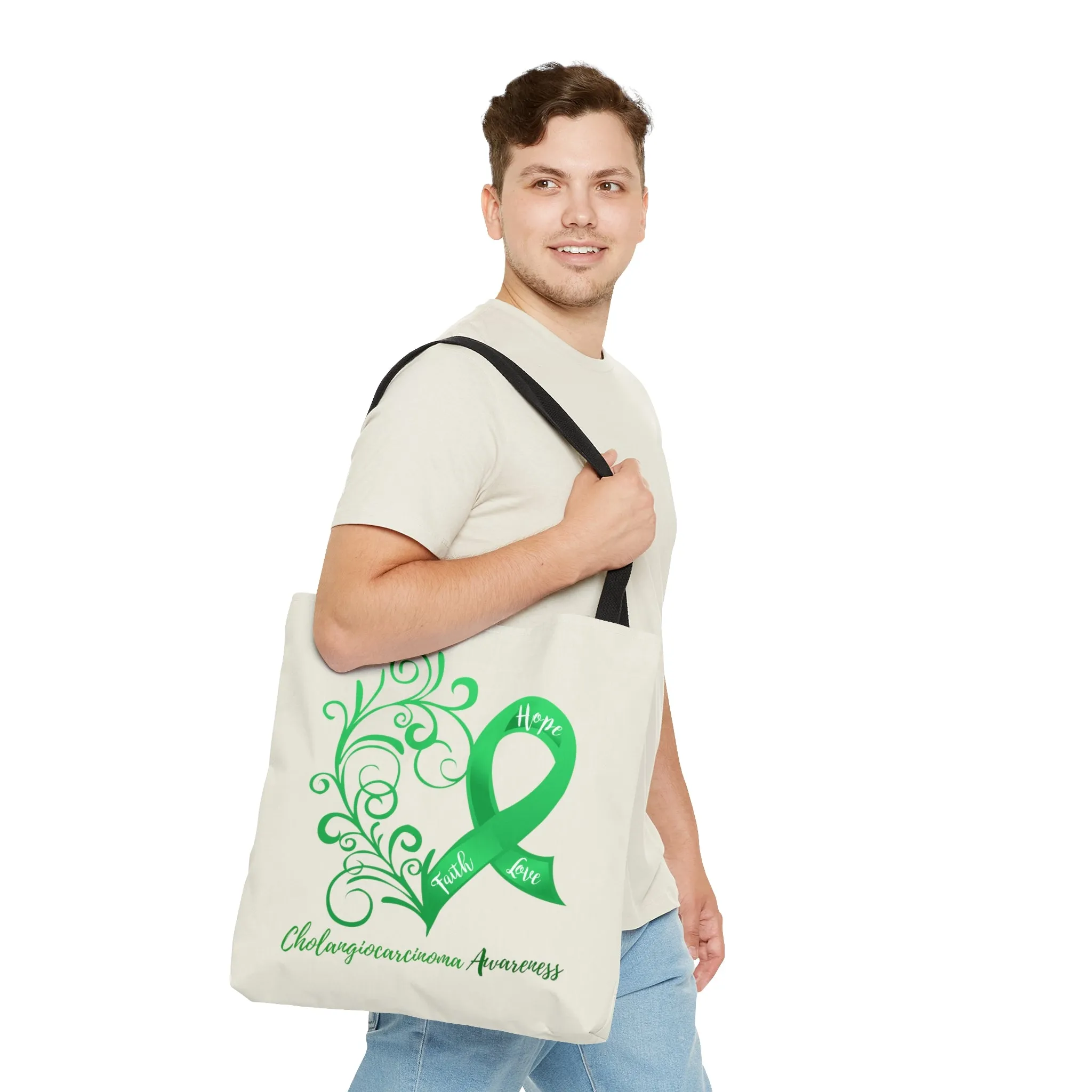 Cholangiocarcinoma Awareness Large "Natural" Tote Bag (Dual Sided Design)