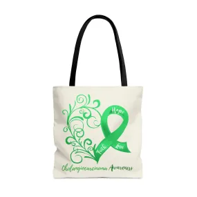 Cholangiocarcinoma Awareness Large "Natural" Tote Bag (Dual Sided Design)