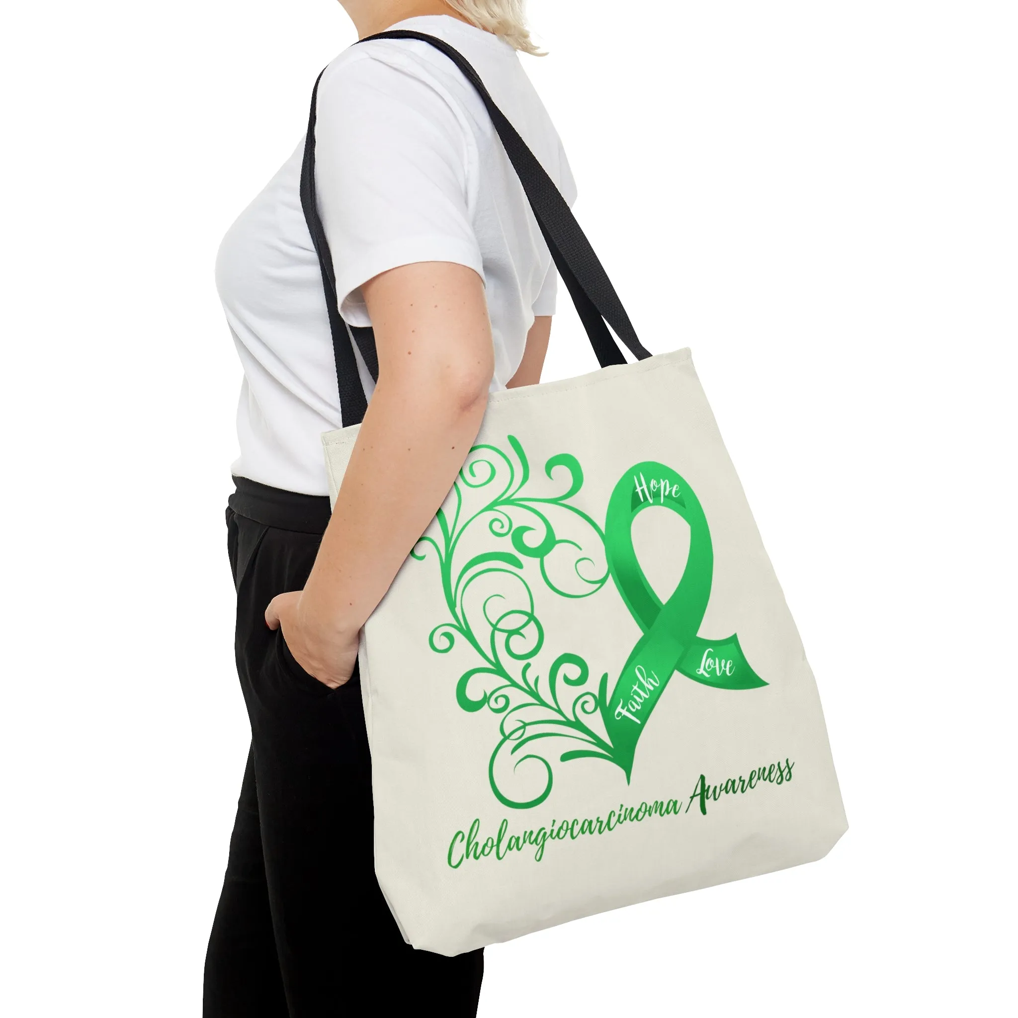 Cholangiocarcinoma Awareness Large "Natural" Tote Bag (Dual Sided Design)