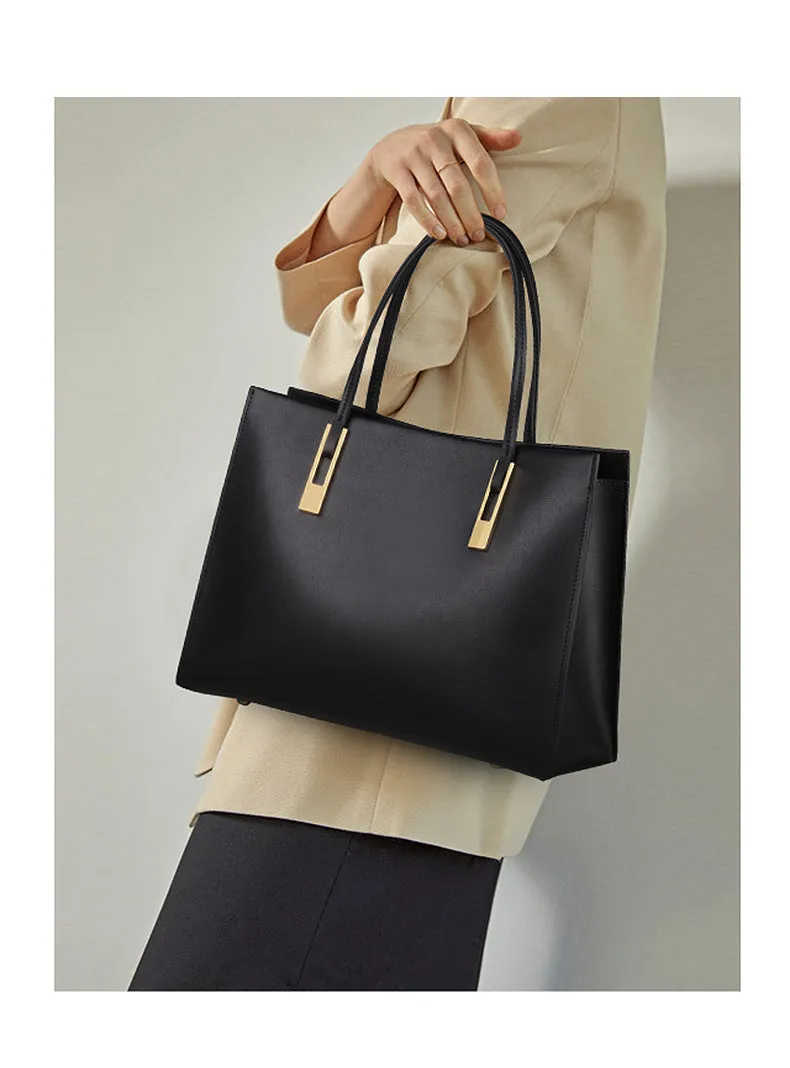 Classic Rommy Leather Tote Bag