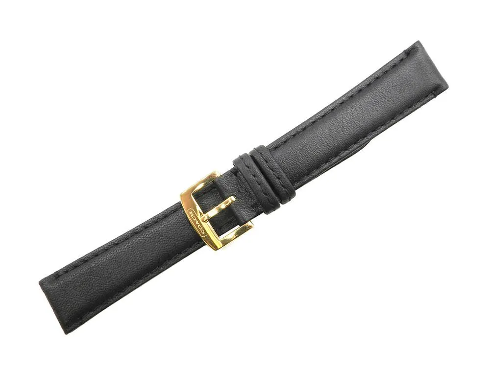 Coach 18mm Black Soft Leather Watch Strap