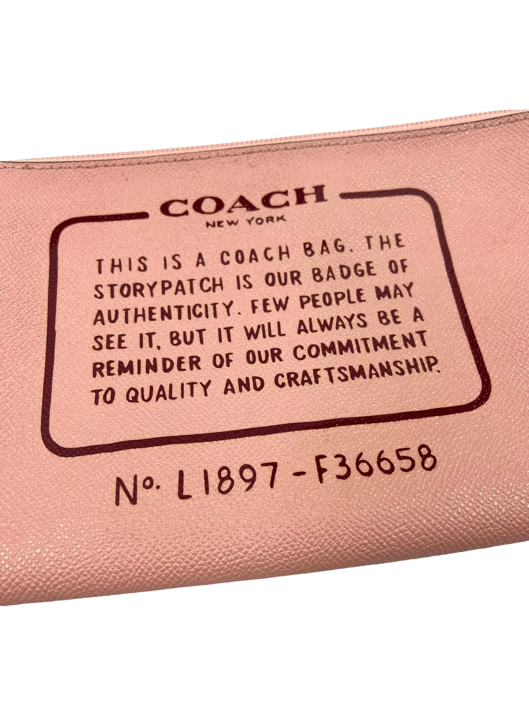 Coach Pink Storypatch Large Wristlet Pouch