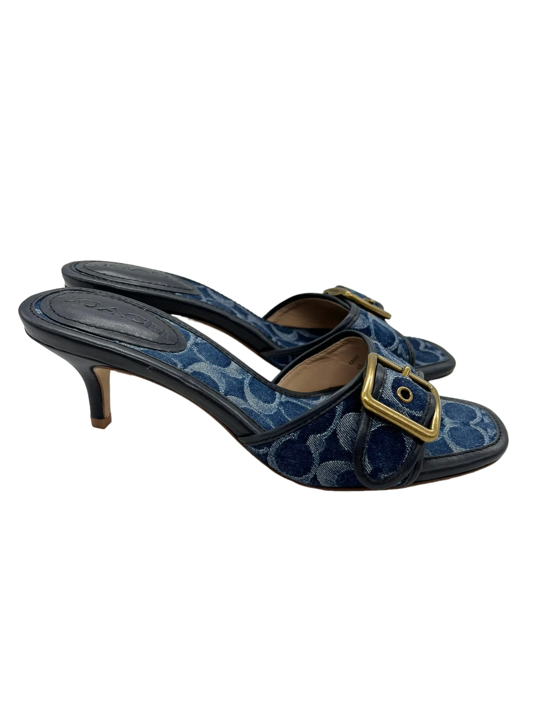 Coach Size 7 Denim Signature Margot Sandals