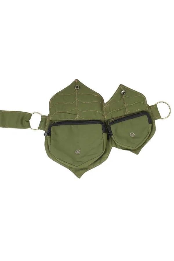 Cotton two Leaf Pocket Waist Belt