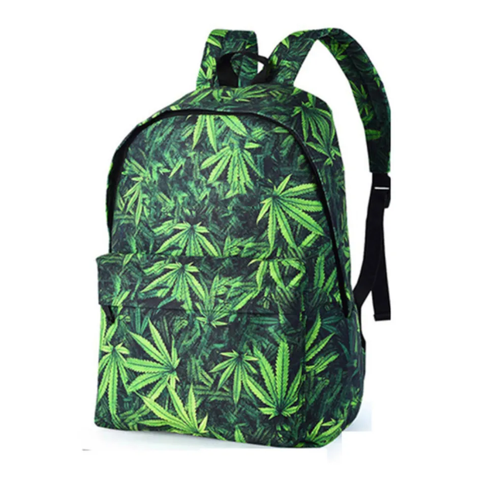 Dank Master Green Weed Leaf Backpack