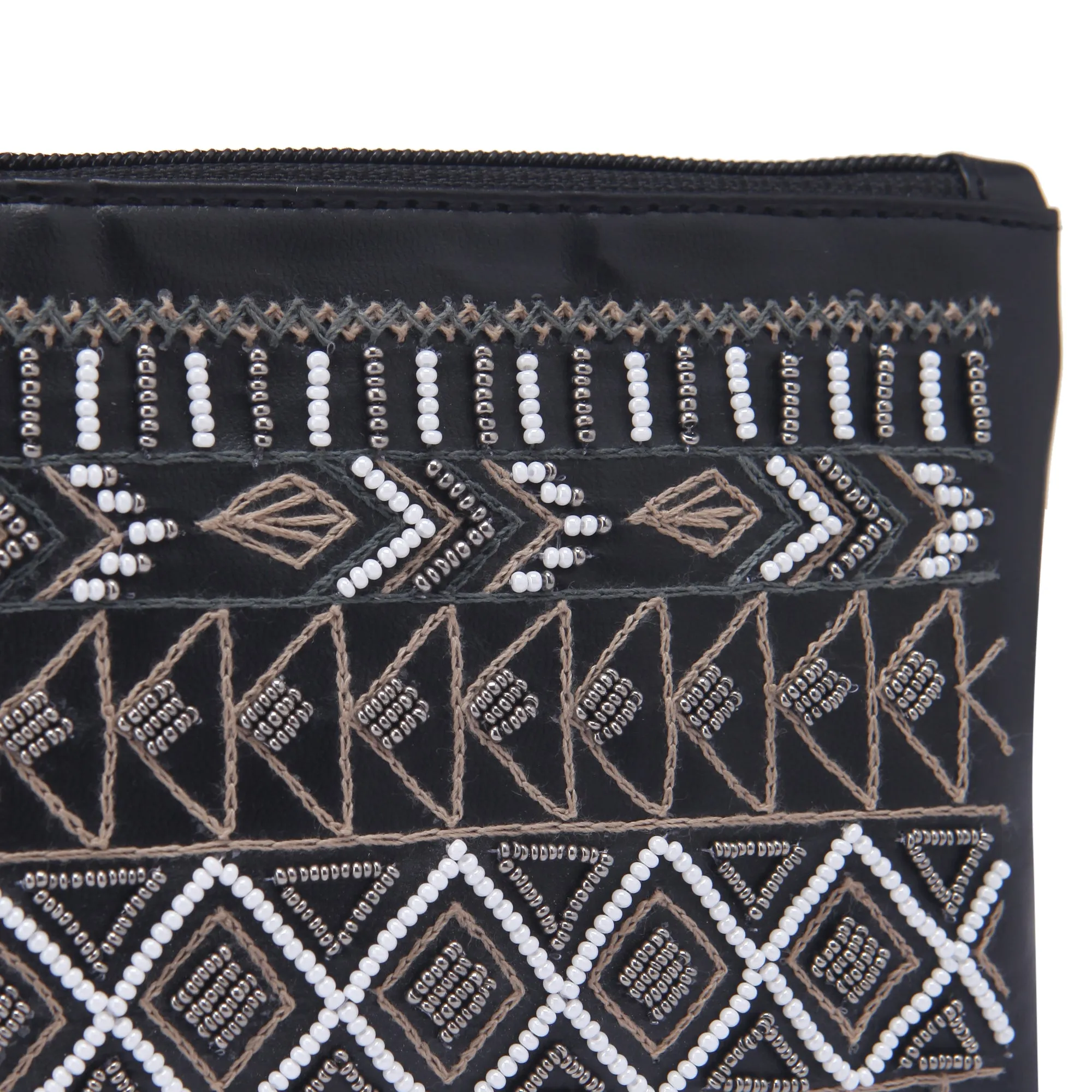 Dhaka Black Hand Embroidered Waist Belt Bag