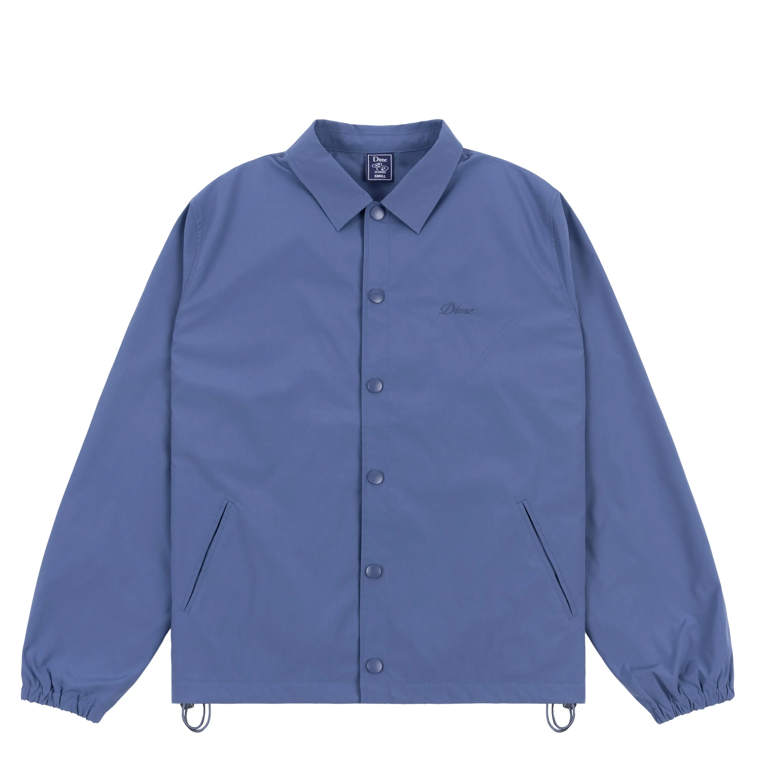 Dime Cursive Coach Jacket - Dusty Blue