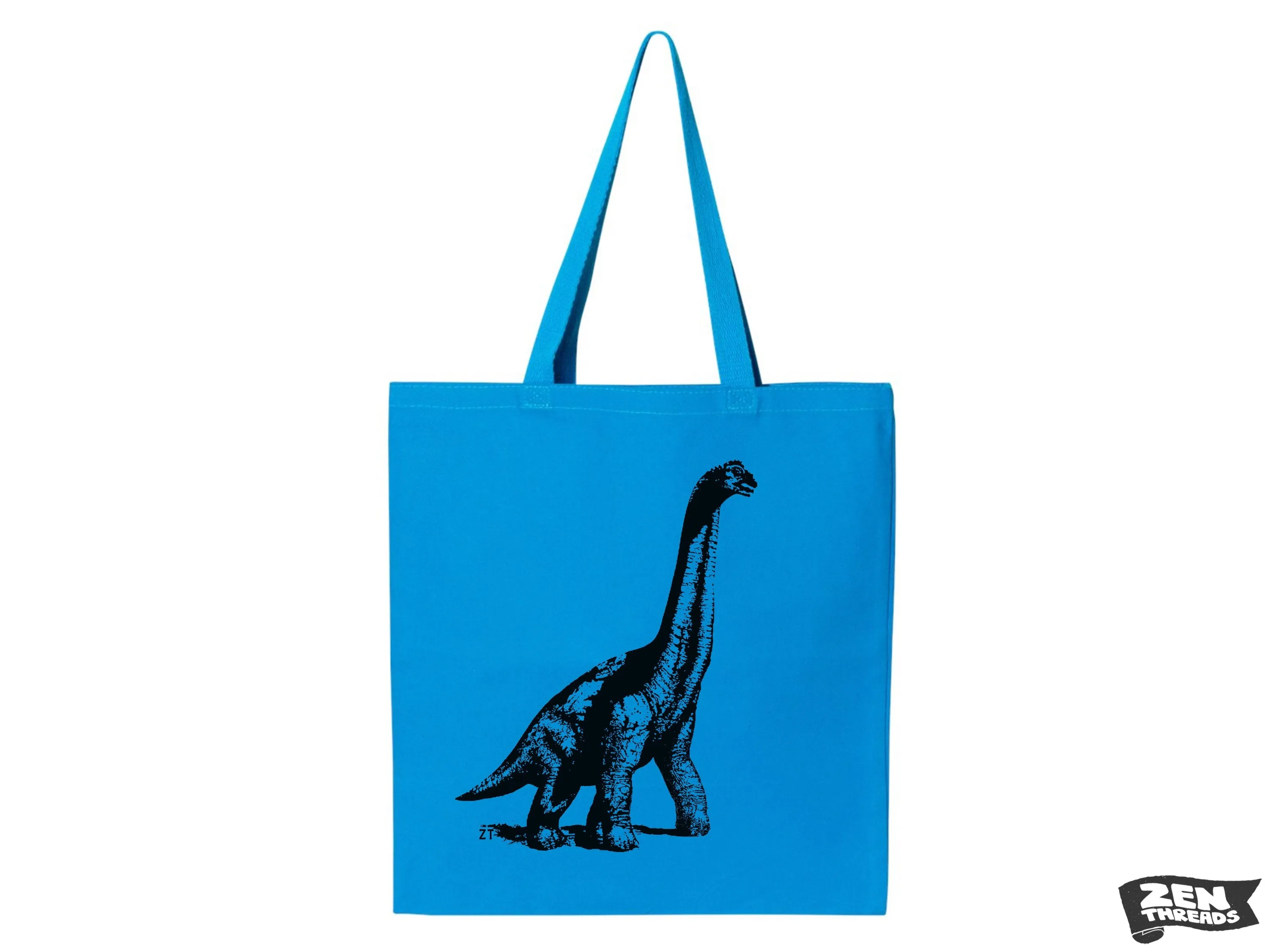 DINOSAUR Eco-Friendly Market Tote Bag  Eco printed brontosaurus jurassic (Ships FREE!)