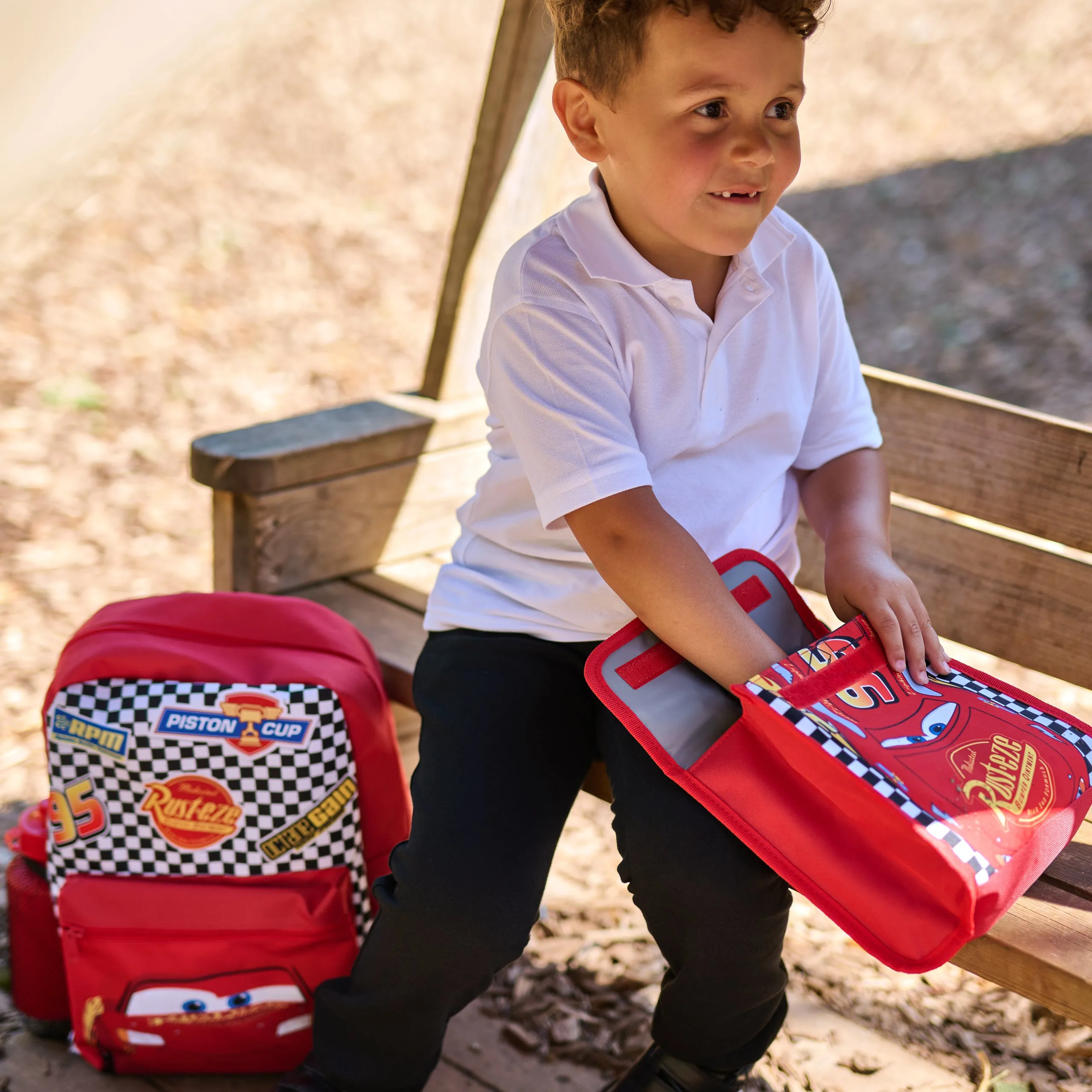 Disney Cars Backpack 4 Piece School Bag Set