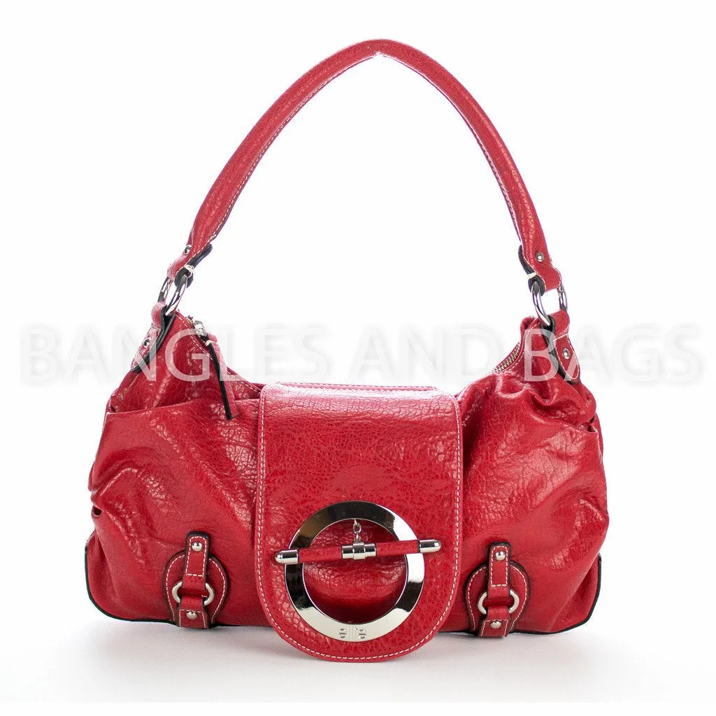 Elite Handbag - Red Faux Leather