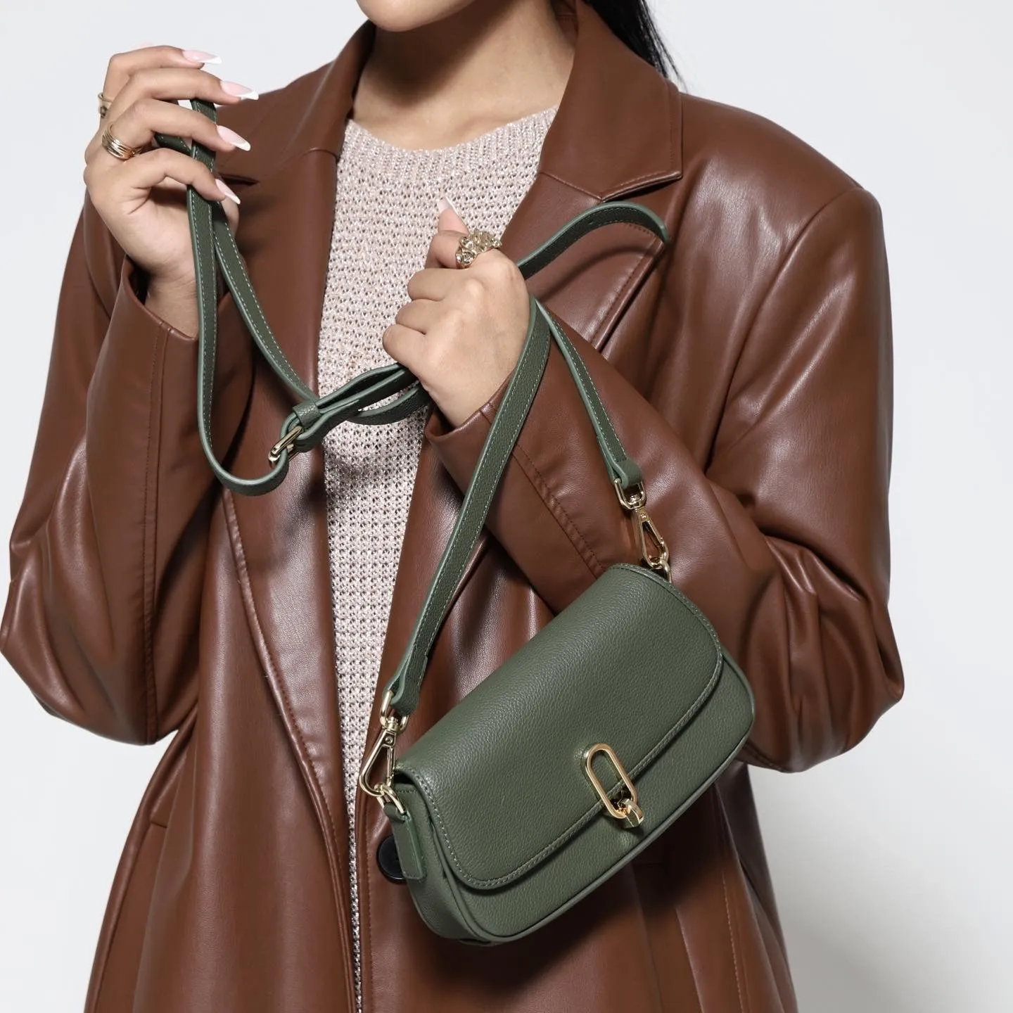 Eva Front Flap Mini Bag - Loden Green