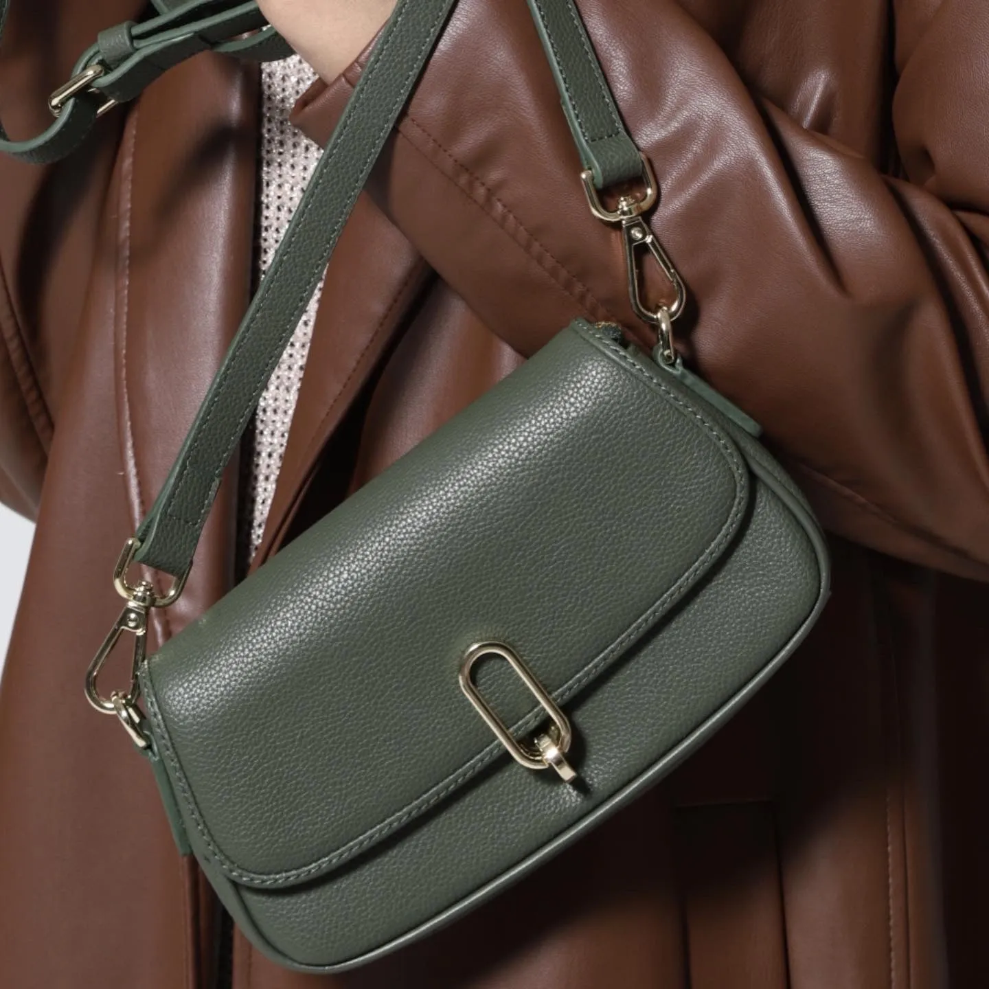 Eva Front Flap Mini Bag - Loden Green