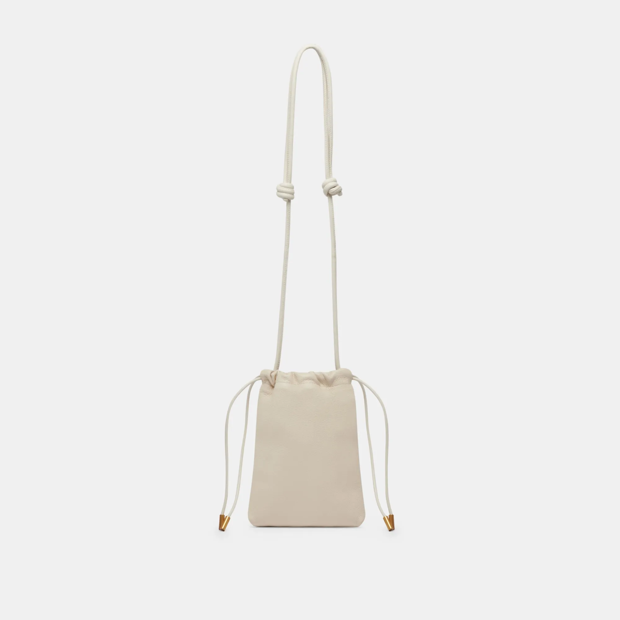 EVIE CROSSBODY POUCH IVORY PEBBLE LEATHER