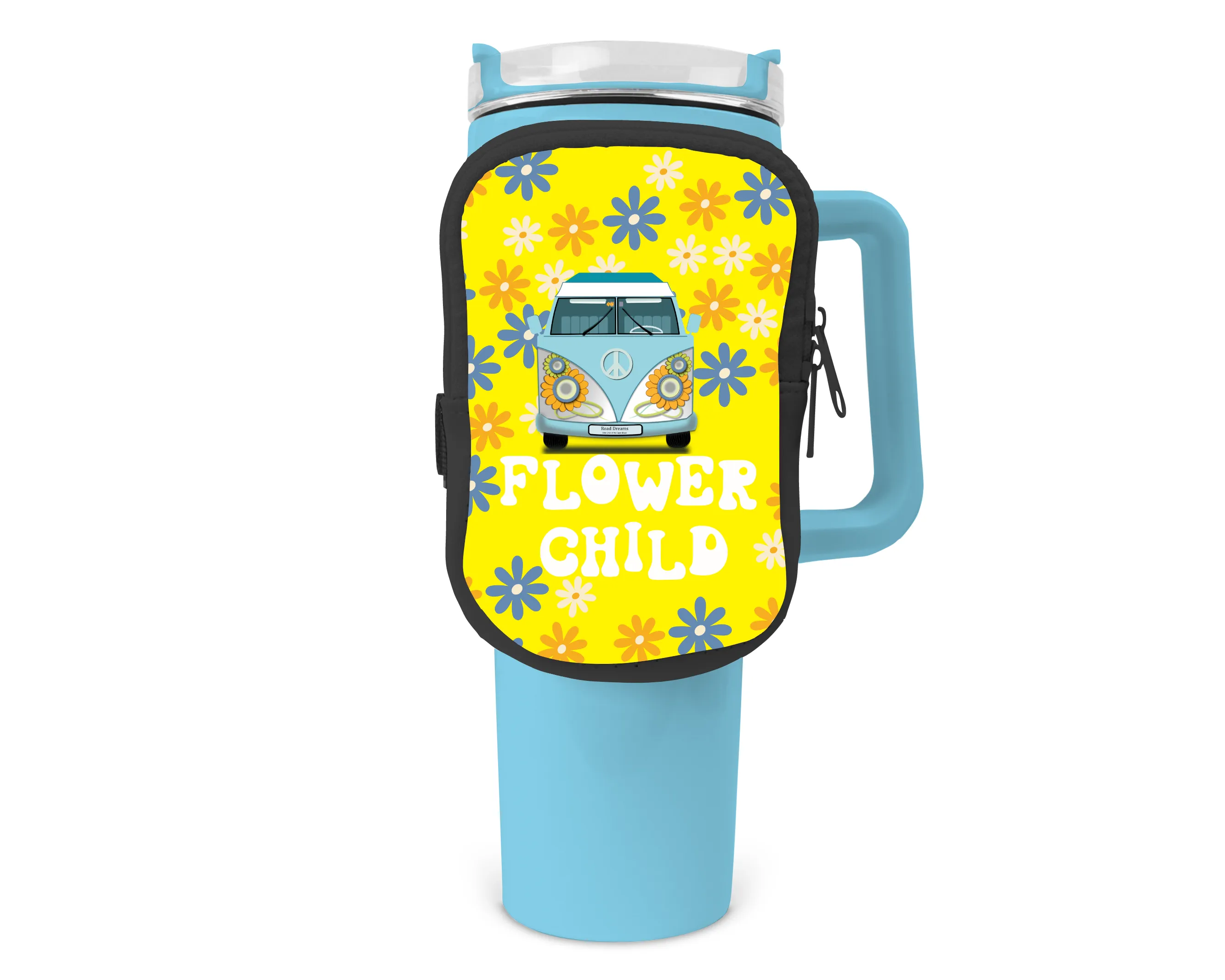 Flower Child Zippered Pouch/Bag For 40oz Tumbler