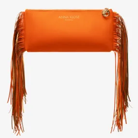 Fringe Clutch "ANNA Orange"