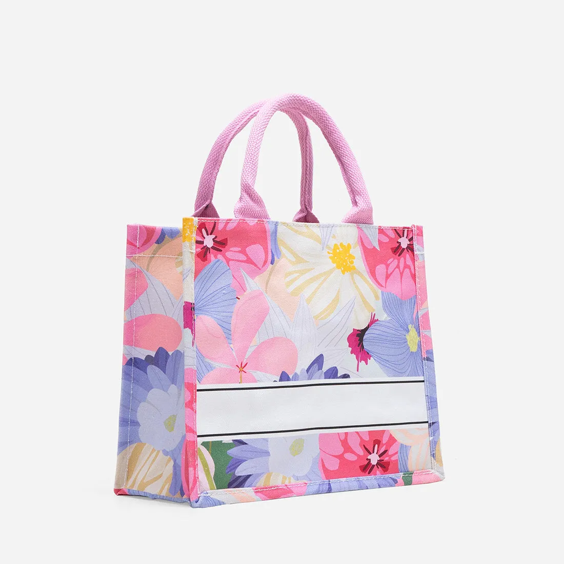 Full Bloom Mini Canvas Tote Bag