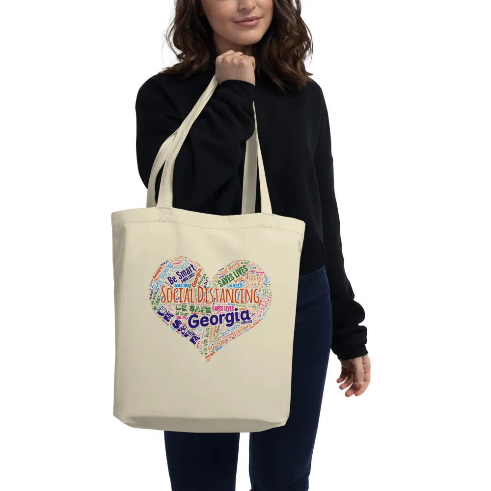 Georgia - Social Distancing Tote Bag - Eco Friendly