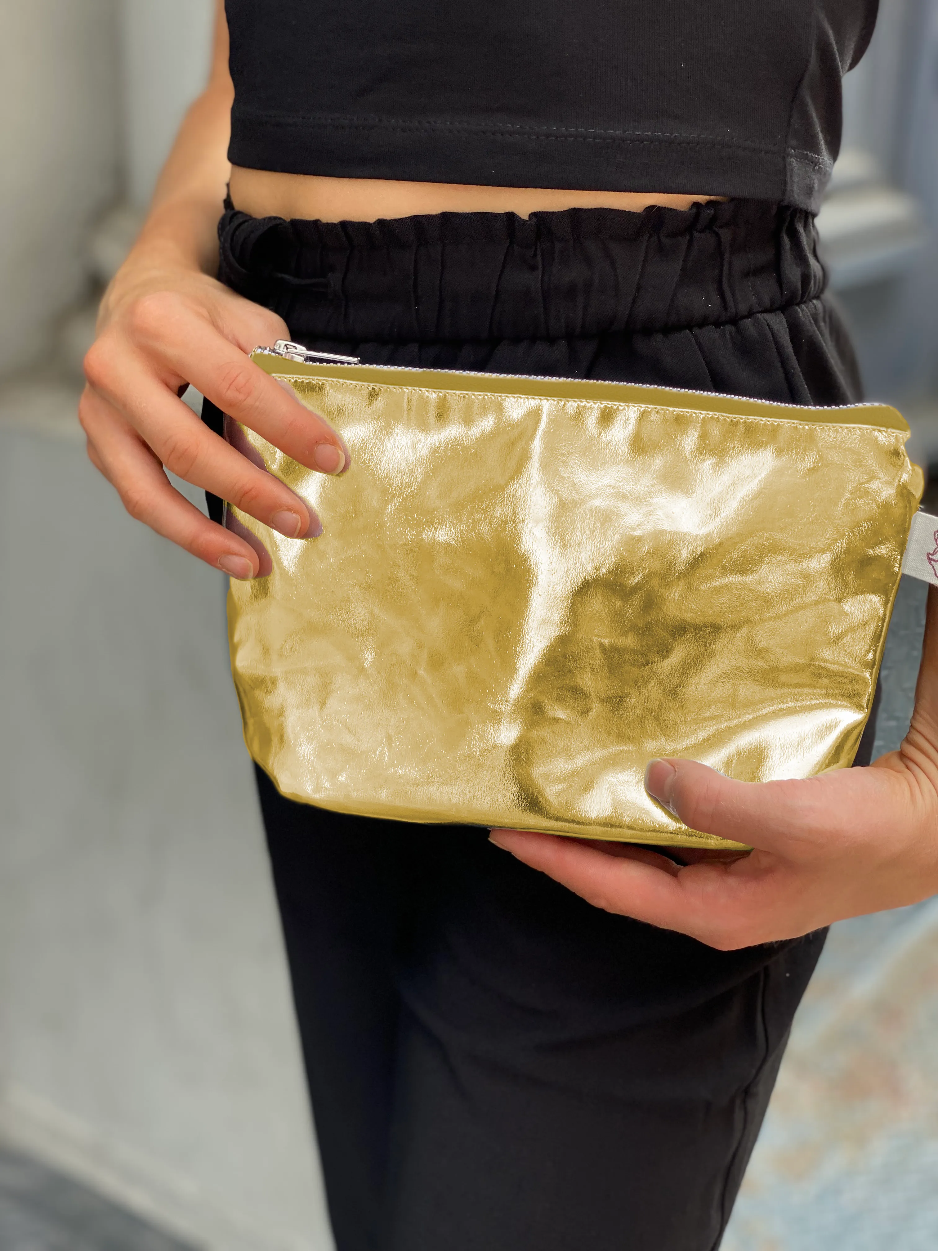 Gold Metallic Makeup Bag - BACK IN STOCK!